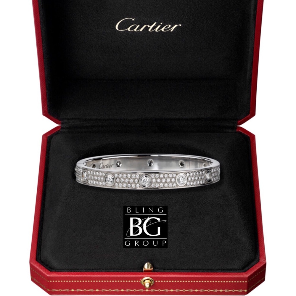 Cartier® Love Bracelet 18k white gold 3.16 CT’s!